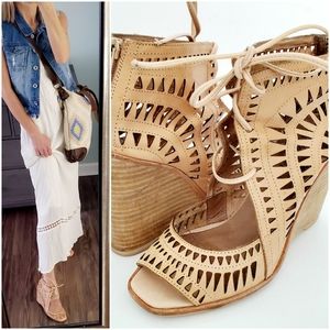 Jeffrey Cambell Rodillo Laser Cut Wedge Sandals
